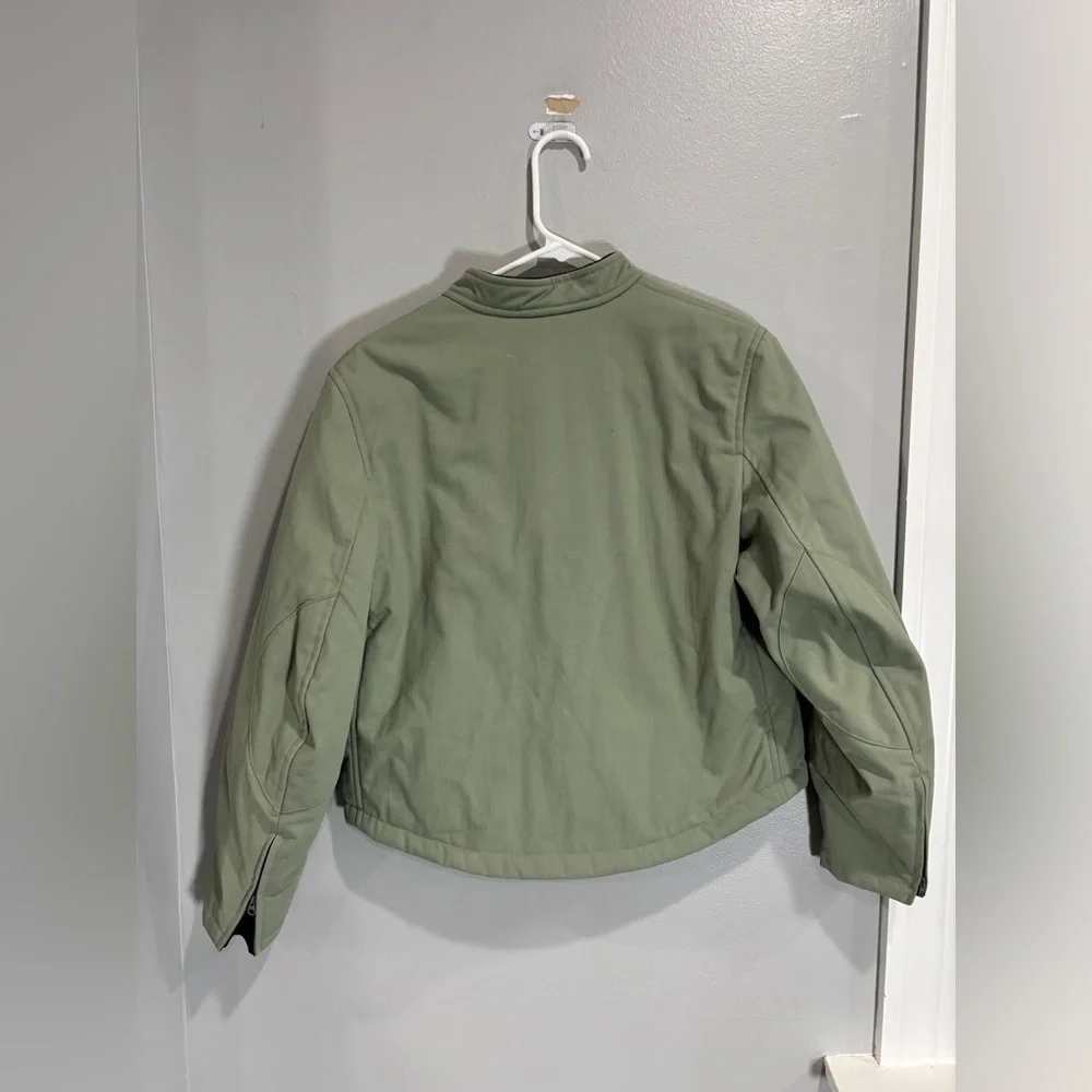 L.L. Bean Canvas Light Sage Green fleece lined women’s small cropped - Picture 9 of 14